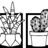 4cactus Set de cactus – 4 piezas, 40 × 100 cm