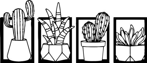 Set de cactus – 4 piezas, 40 × 100 cm