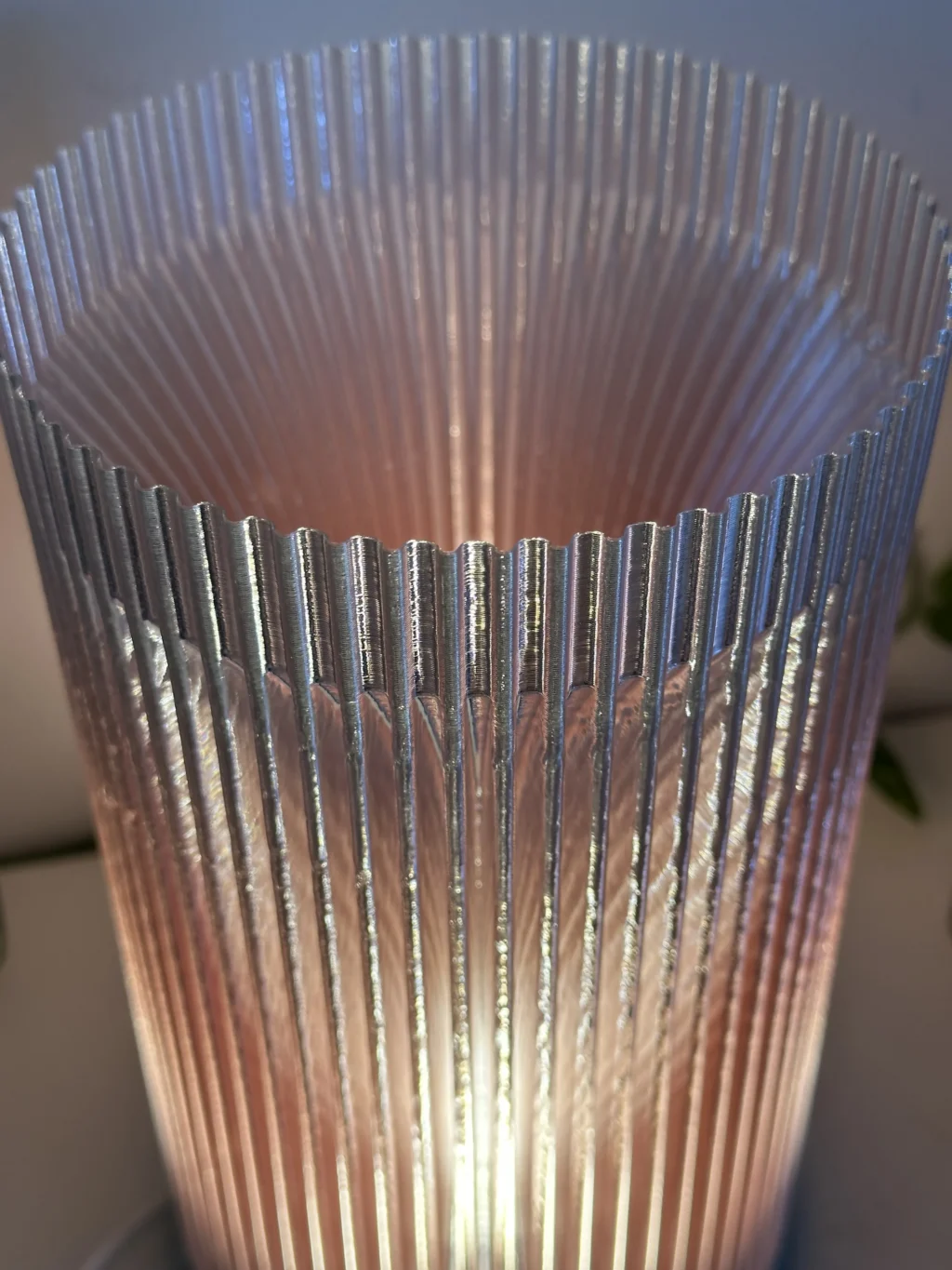 Lámpara Prisma - acanalada con luz interior