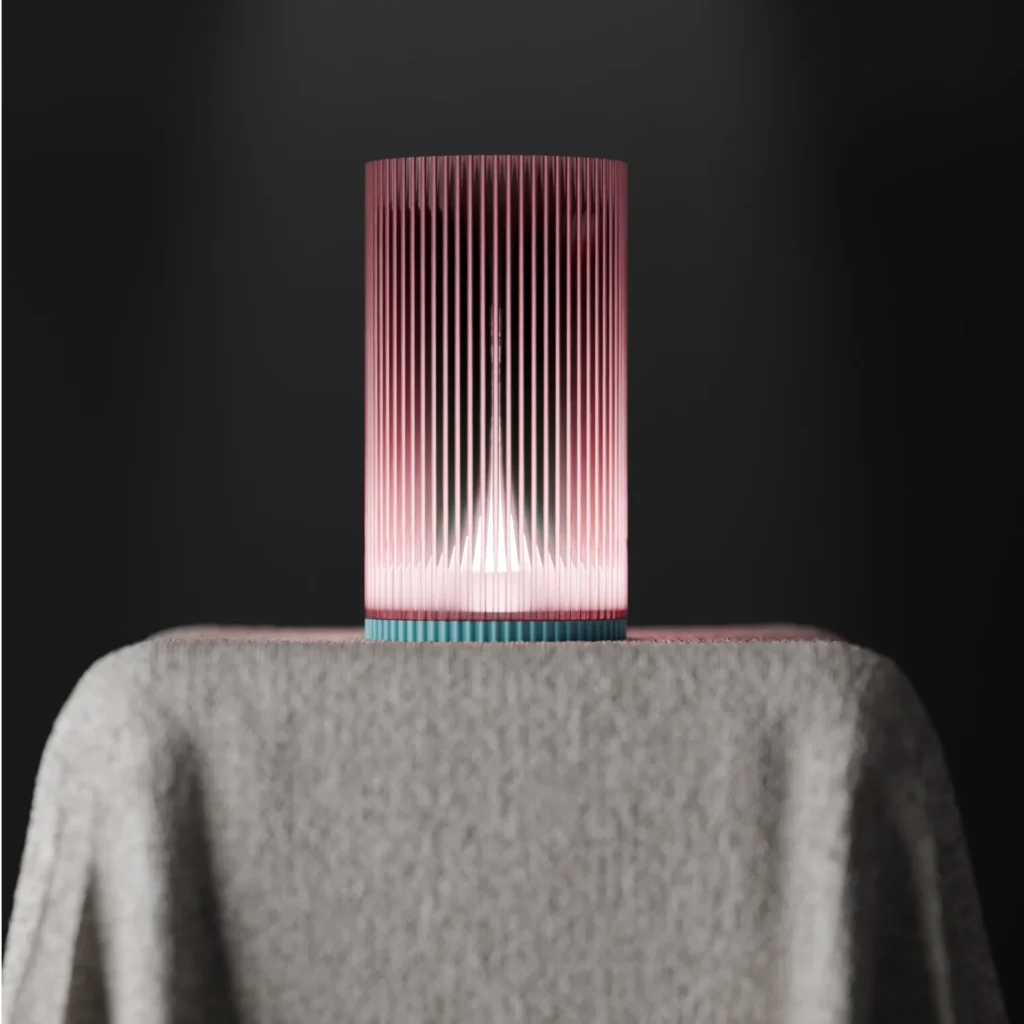 Lámpara Prisma - acanalada con luz interior