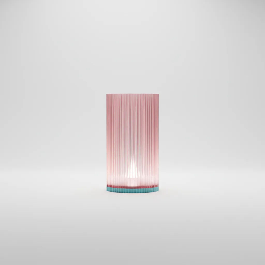Lámpara Prisma - acanalada con luz interior