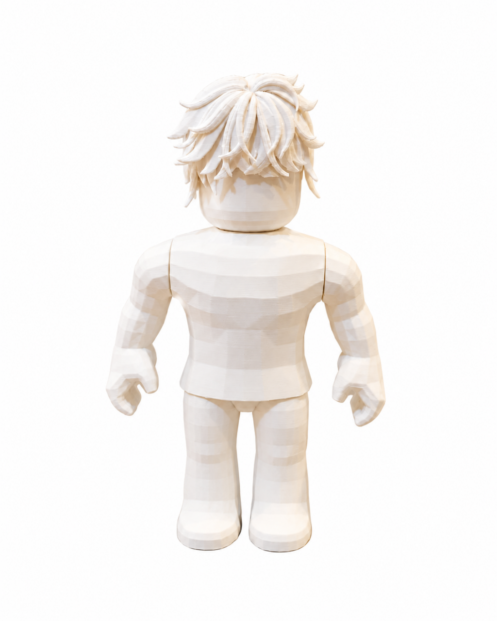 Figura de avatar personalizada 3D sin pintar en un entorno creativo