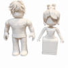 Dos modelos de figuras de avatar personalizadas 3D sin pintar