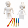 Figura de avatar personalizada 3D sin pintar con cinco pinceles