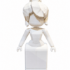 Vista trasera de una figura de avatar personalizada 3D sin pintar